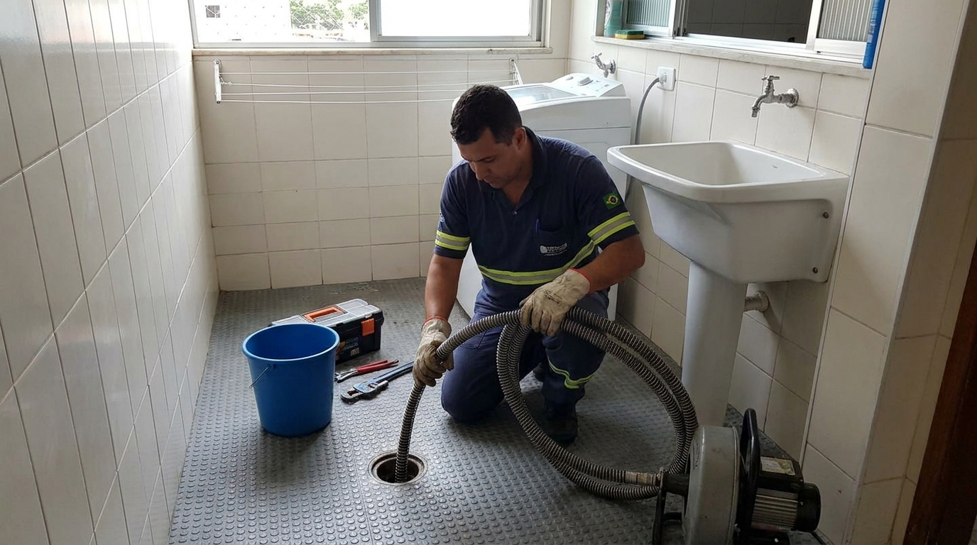 Desobstrução na Cozinha em Fátima, Joinville‑SC